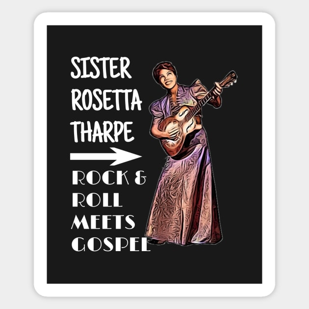 Sister Rosetta Tharpe Vintage Rock & Roll Gospel Sticker by BubbleMench